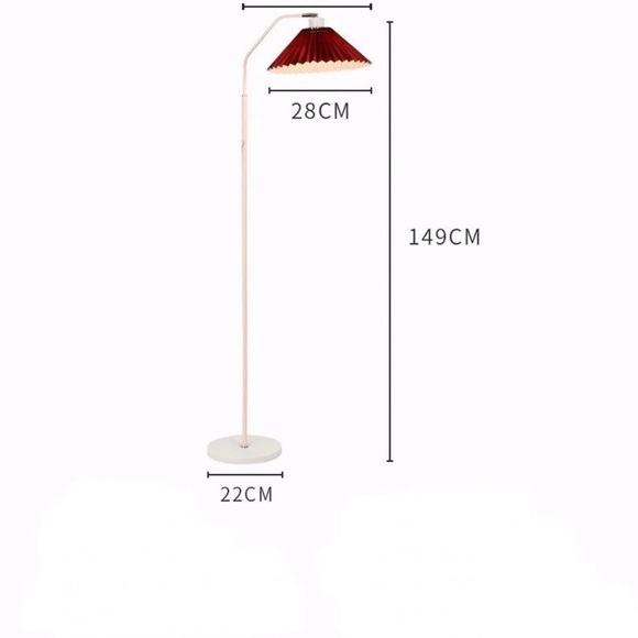 Sold -Ins Pleated Lampshade Led Floor Lamp - Picture 7 of 8